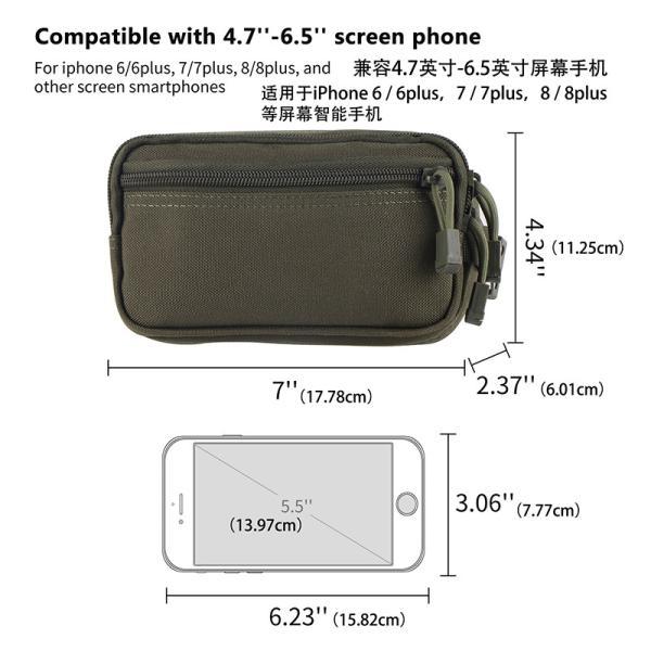 Tear Resistant Outdoor Tactical Bag , Adjustable Shoulder Straps Camping Waist Bag