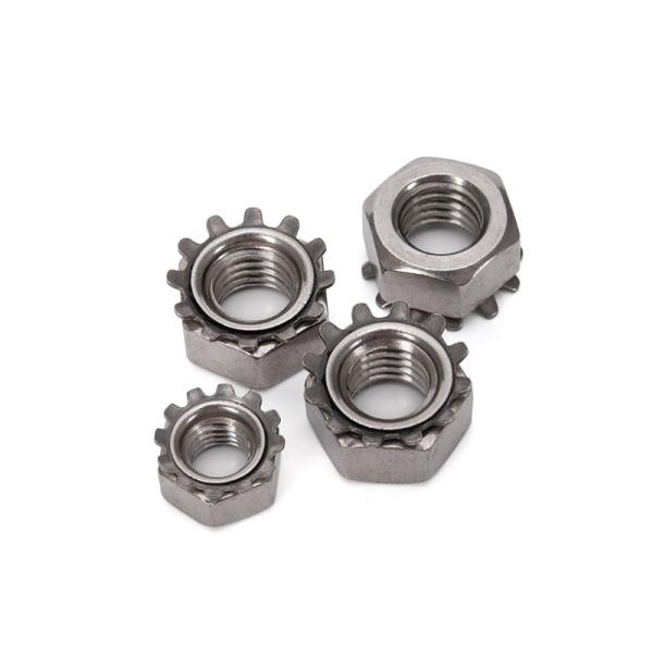 304 Stainless Steel K Type Nut for Polished Finish Carbon Steel Hex Toothed Serrated Washer Gasket Lock Nut