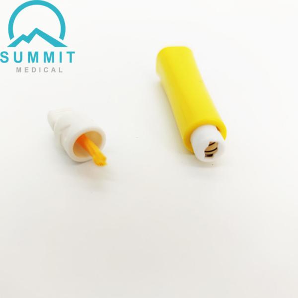 Única lanceta da segurança do uso para o teste rápido, 21G profundidade da agulha 2,2, amarelo, 100 pela caixa