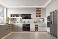 Cabinetes de cocina de madera de roble blanco originales