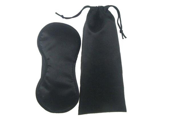 Tourist Black Color eye patch for sleeping With Pouch And Earplugs For Trip