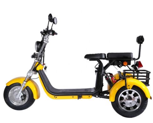 1000W 3 Wheel Harley Electric Scooter Bike Off Road Citycoco Fat Tire Old People Ride Tricycles