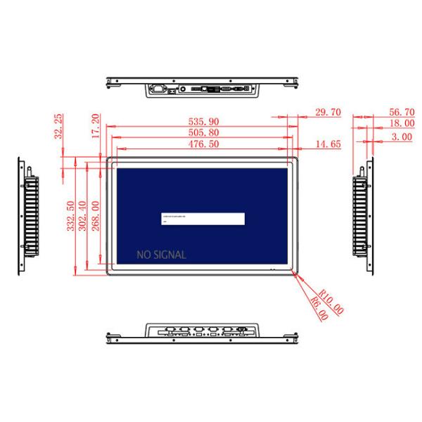 21.5-Inch Large Format Touch Screen for Industrial Monitoring and Public Kiosks