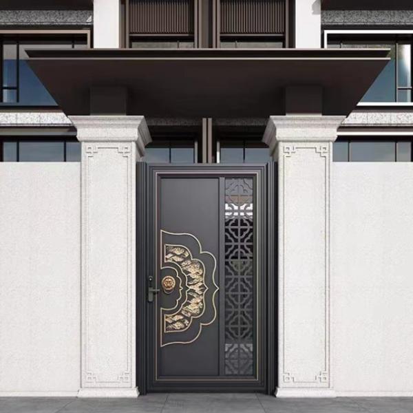 Security aluminum courtyard gates Anti Theft Villa Front Door T5/T6