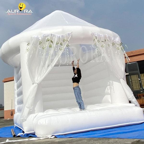 5*4*5M Inflável Branco Bouncy Casamento Comercial Personalizado Adultos Crianças Castelo Inflável