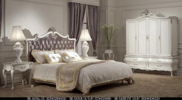 Luxury Italian Bed Design Solid Wood Bedroom Furniture Royal Bedroom Set