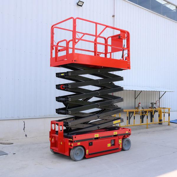 Electric Hydraulic Self-propelled Scissor Lift Platform 12m 320kg Load Capacity