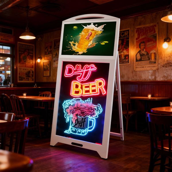 High Brightness Full HD Portable Display Screen With Dual Screen In Pop Up Stalls