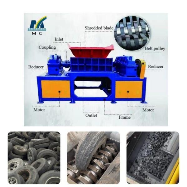 Long Service Life Waste Tire Shredder Machines After-sales Service 24 Hours Online
