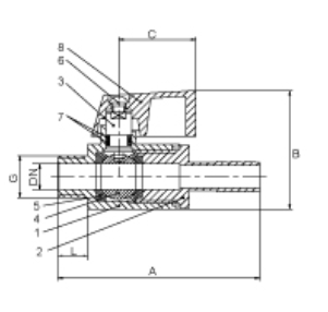 PN25 мини шаровой клапан женский и мужской натянутый шаровый клапан с ручкой из углеродистой стали