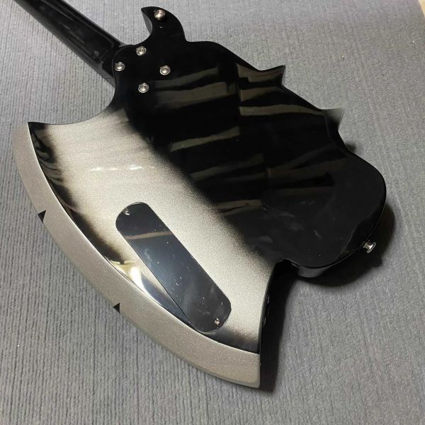 Custom 4 Strings Axe Bass Gene Simmons Electric Guitar Bass Rosewood Fretboard Black