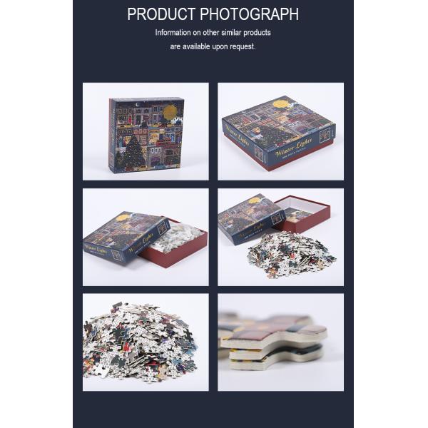 OEM Светлая рождественская елка головоломка 500 штук Белая карточка