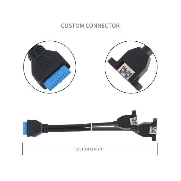 USB 3.0 Передняя панель Материнская плата 19/20 Кабель с пин-картой на USB Адаптер расширения