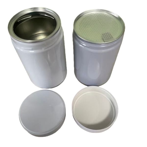 Blue Print Round Tea Tin Cans 50g 70g 100g OEM Tinplate Matcha Coffee Powder Peanut Candy