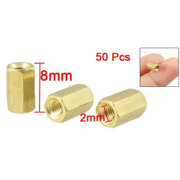 Precision CNC Lathe Machined Plastic Parts Copper Brass Adapter Hex Nuts Milling Drilling