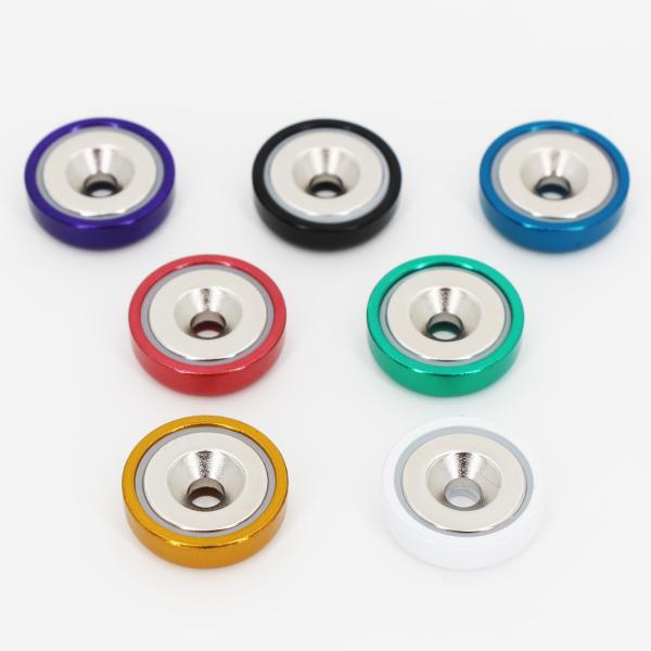 Chrome Coating SmCo Neodymium Cup Magnets With Different Color