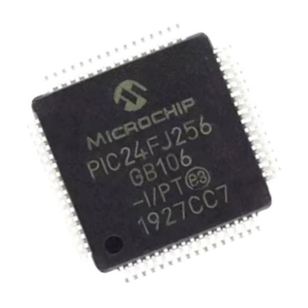 Microcontrolador do MICROCHIP PIC24FJ256GB106-I-PT TQFP64 MCU