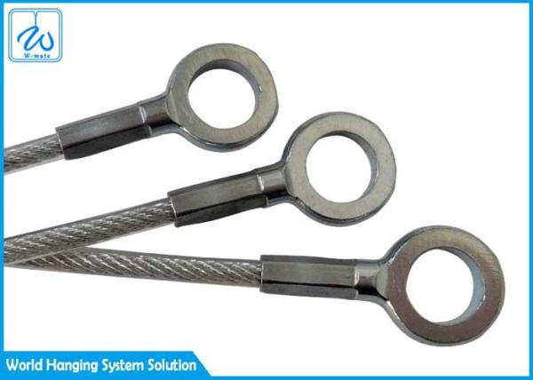Stainless Steel Wire Rope Assembly Adjustable Safety Cable With Hook Wire Rope Lanyards