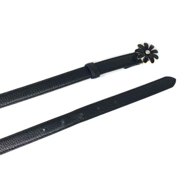 Ladies 20mm Genuine Leather Slimming Belt With Flower Buckle
