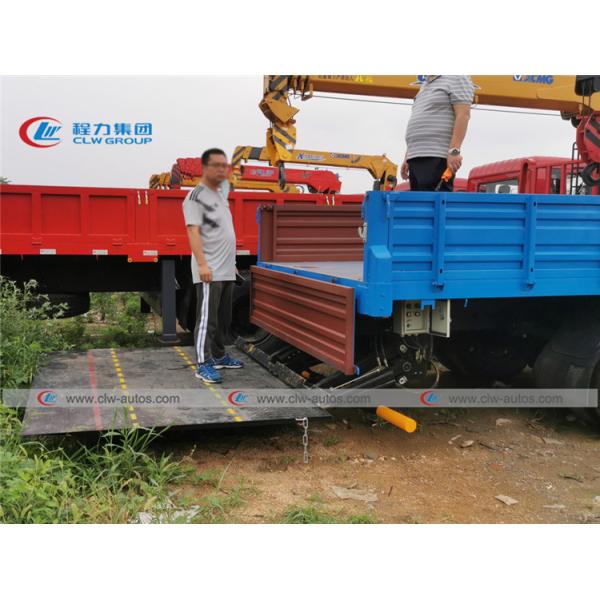 6MT Dongfeng Boom Crane Truck With 1 Ton Hydraulic Platform