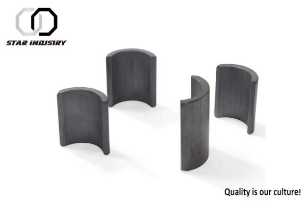 Nickle Coating Strontium Ferrite Magnet , Ferrite Arc Magnet For Motor