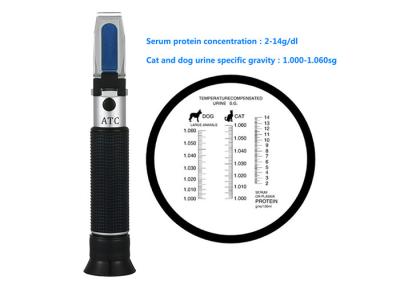 Refractometer à mão de pouco peso, Refractometer clínico do animal de estimação da urina 10~30 graus de Temp
