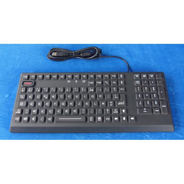 IP68 Silicone rubber 106 keys dynamic rated and ruggedized military grade keyboard