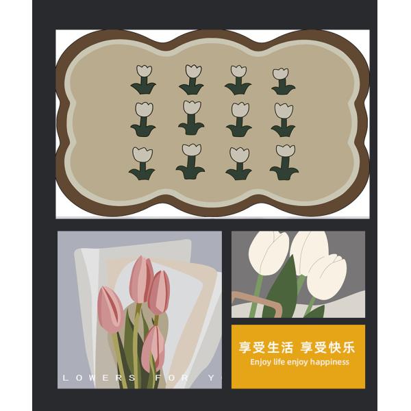 Мультфильм неправильной формы не смещает машина циновки ванны вещество-поглотителя washable