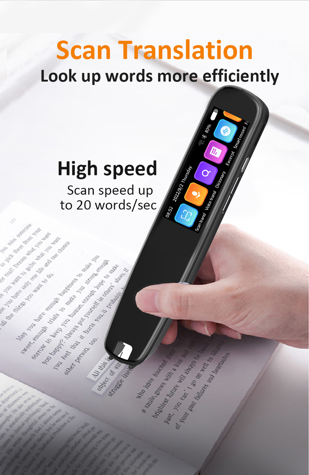 Electronic Language Translator Scanner Portable Scan Translation Pen 134 Languages