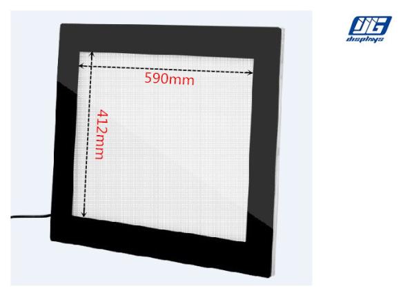 A2 Poster Size Super Slim Acrylic Led Light Box Square Corner Black Frame