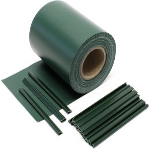 UV Resistant PVC Polyester Garden Mesh Fabric German Privacy Fence Cloth 0.19*35m Fixing Clips