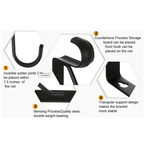 Черно-белый тяжеловесный шкаф полка Стерженьные скобки Образец Предлагаемые стенные полки