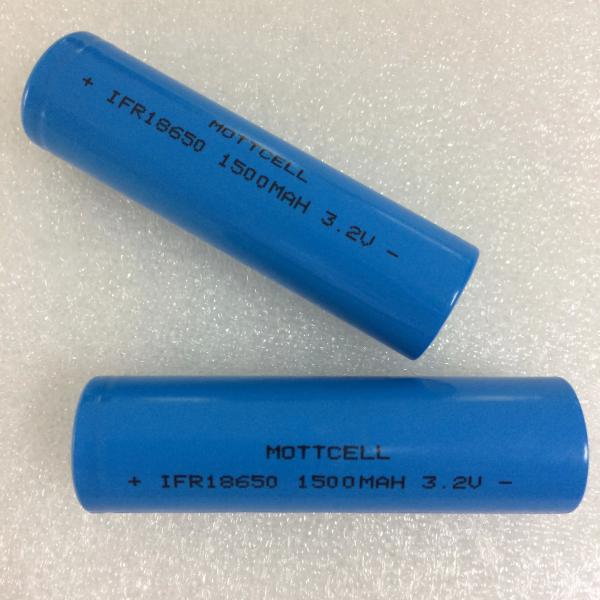 CE IFR 18650 High Discharge Rate Batteries Solar Light Lifepo4 Battery 3.2V 1500mah