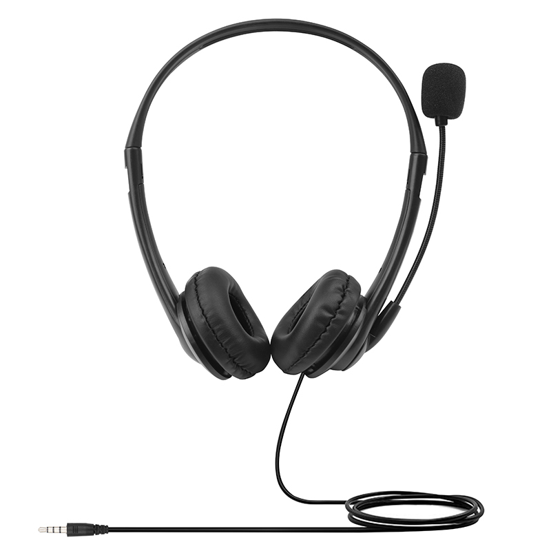 JTY-430 professional call center earphones with microphone, multiple plugs USB/Type-C/3.5mm wired earphones, comfortable to wear earphones, suitable for online learning and business conference calls