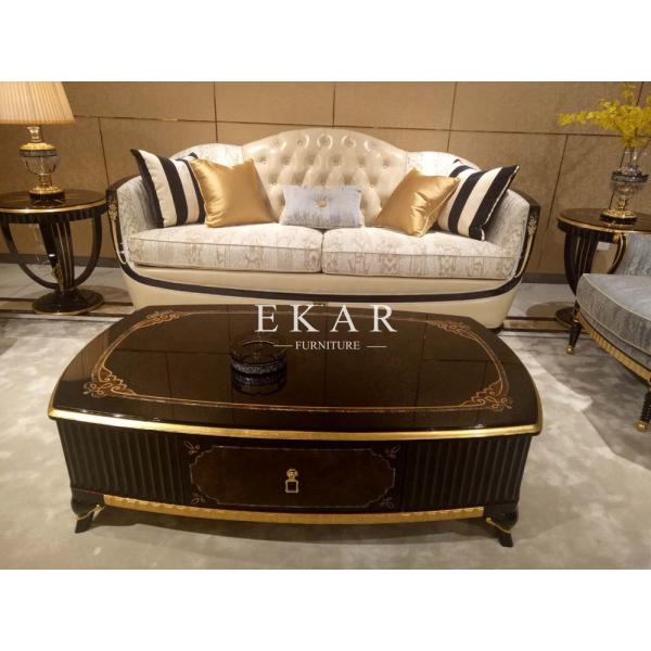 Upholstery 7 Seater Italian Fabric Leather Sofa Set