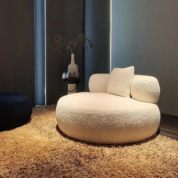 Velo redondo de Sofa Bedroom Hotel Modern Lamb do Banquette da sala de visitas em volta do sofá de Seat