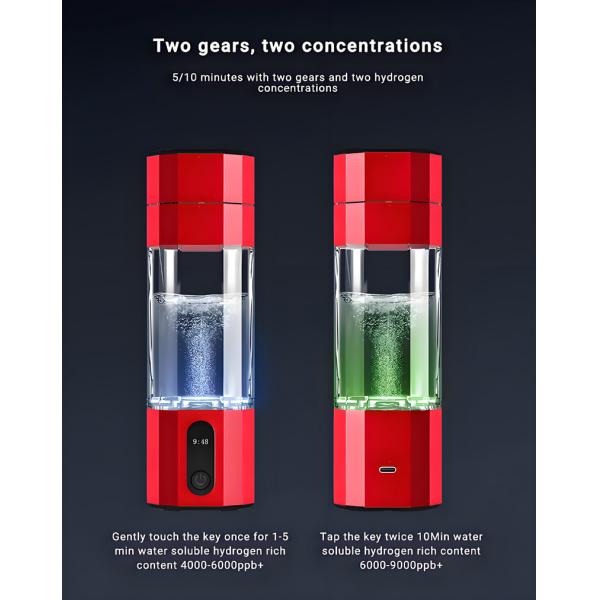 Чистая вода Электролизированный ПЭМ водород Бутылка воды Водород богатый 6000ppb