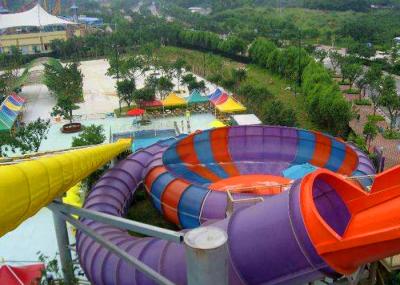 Straight Funnel Water Slide / Water Park Slide With Stainless Steel Tube