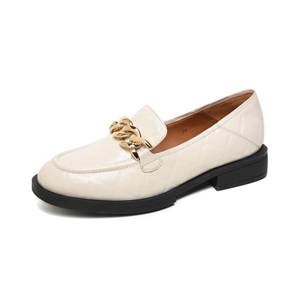 Single Shoes British Style Small Leather Shoes Women'S New Thick Bottomed Muffin High Flat Bottomed Trendy