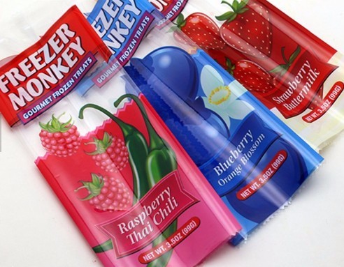 Wholesale heat sealing plastic packaging bags ice cream popsicle bag