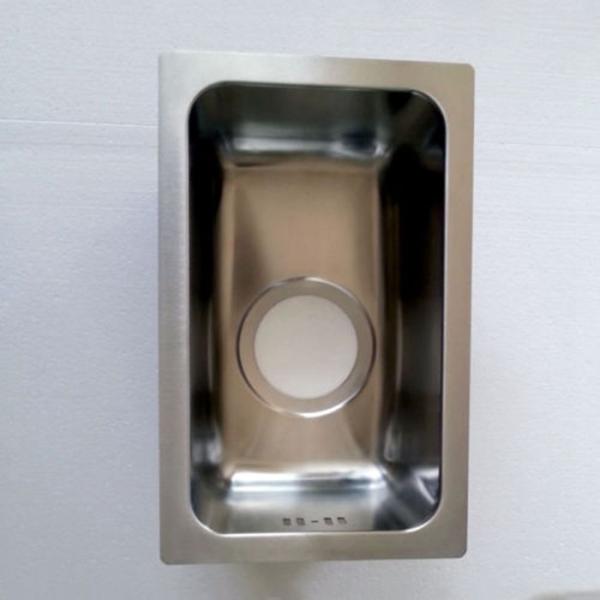 Single Basin Corner Kitchen Bathroom Sinks Stainless Steel With Drainer Water Tube