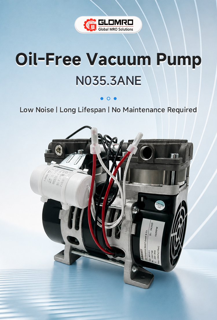 BAXIT N035.3ANE Micro Diaphragm Vacuum Pump 230V AC, For Analytical Instrument & Industrial Gas Extraction