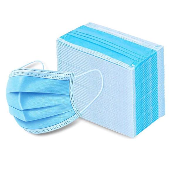Blue Medical Protective Face Mask Respirator Disposable 3 Ply High Breathability
