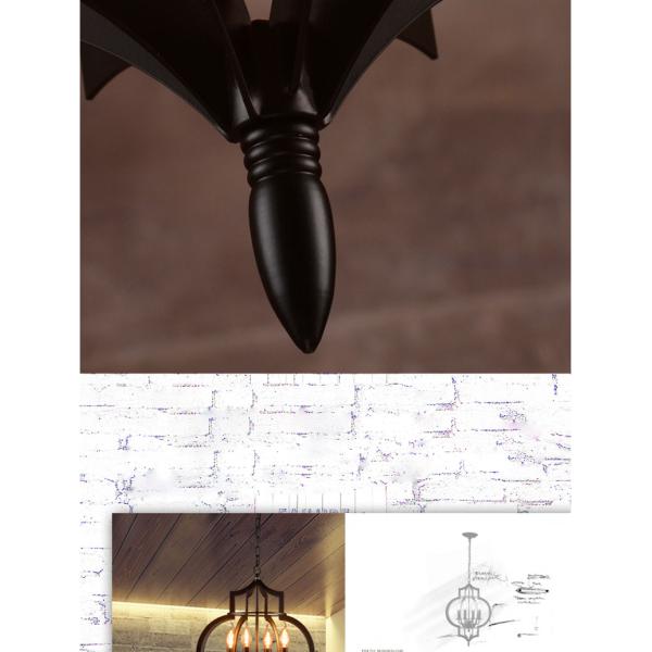 Creative Iron Pendant Lamp E14 American Decor Pendant Lamp Indoor Black Chandelier (WH-VP-114)