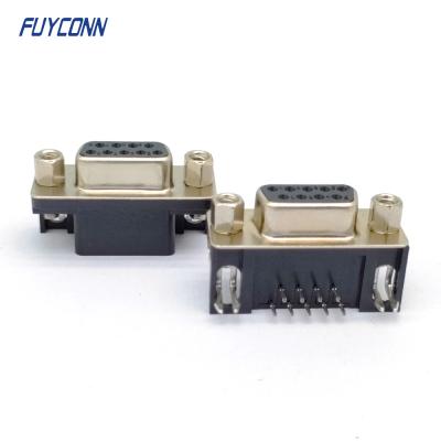 conector fêmea direito do PWB D-SUB do ângulo do conector de 9pin DSUB (8.08mm)