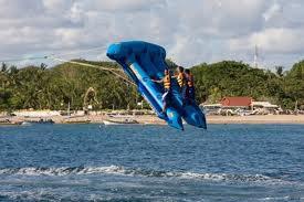 Yellow 0.9mm PVC tarpauli Inflatable Flying Fish Boat With Handles