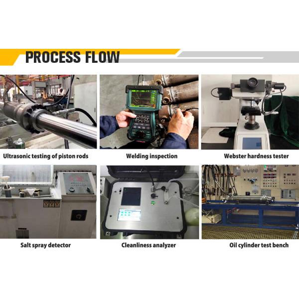 Estructura estándar de doble acción del cilindro del brazo del excavador Assy cilindro de aceite hidráulico