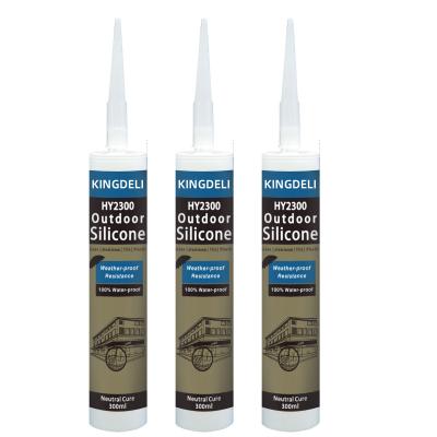 Vedador neutro transparente geral do silicone para o alumínio do metal