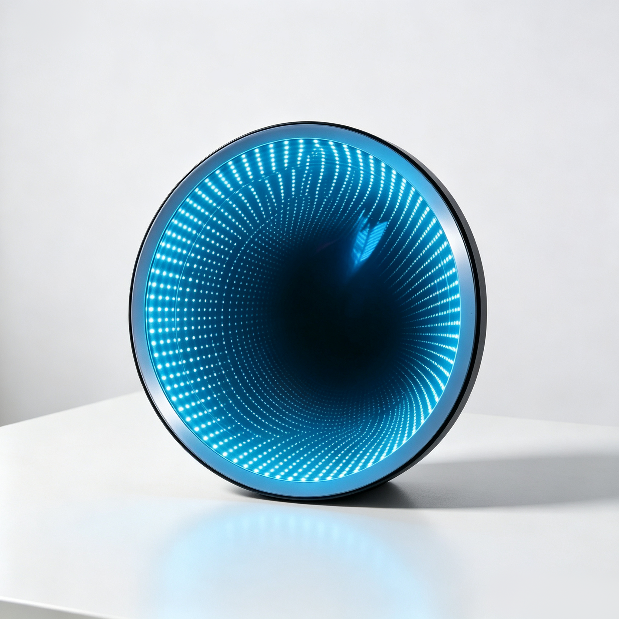 Round Infinity Mirror Led Lights Multi Layer Depth Effect RGB For Bar Game Room Decor