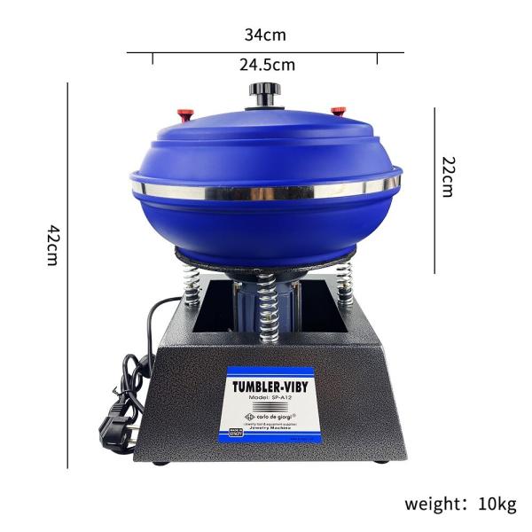 120W Jewelry Polishing Machine 12'' Vibratory Tumbler Polishing Machine